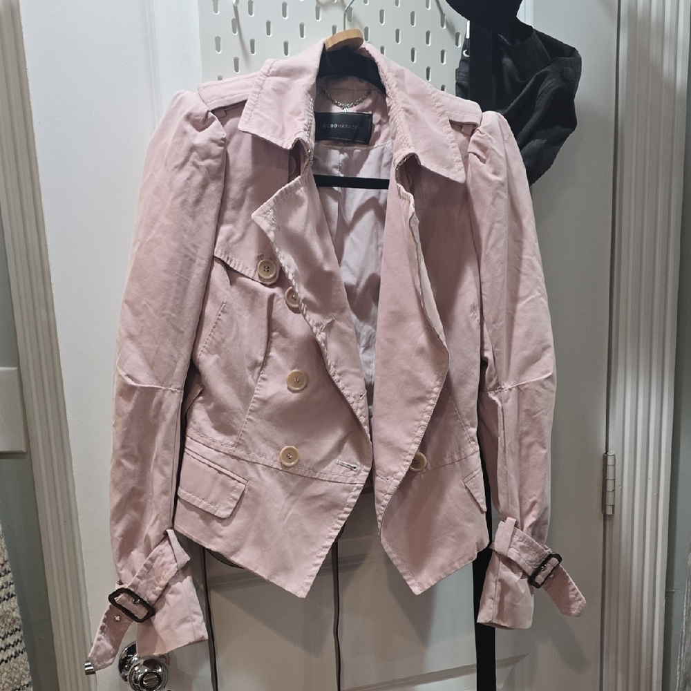 BCBG Women's Pink Double-Breasted Jacket
